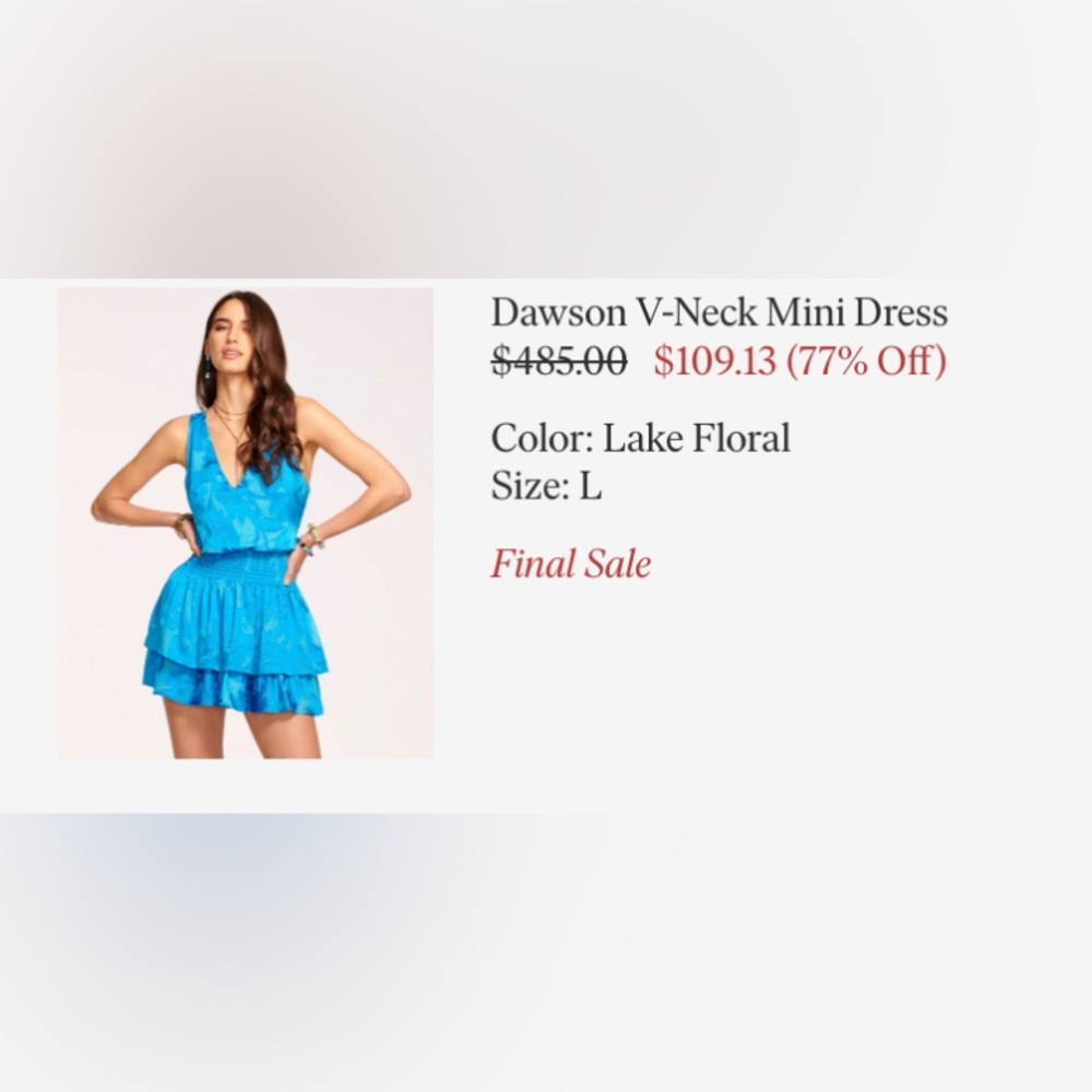 Ramy Brook Dawson V Neck mini dress